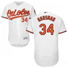Men's Majestic Baltimore Orioles #34 Kevin Gausman White Home Flex Base Authentic Collection MLB Jersey