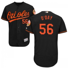 Men's Majestic Baltimore Orioles #56 Darren O'Day Black Alternate Flex Base Authentic Collection MLB Jersey