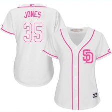 Women's Majestic San Diego Padres #35 Randy Jones Replica White Fashion Cool Base MLB Jersey