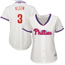 Women's Majestic Philadelphia Phillies #3 Chuck Klein Replica Cream Alternate Cool Base MLB Jersey