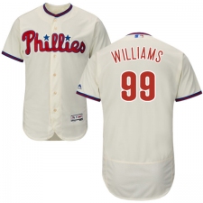 Men's Majestic Philadelphia Phillies #99 Mitch Williams Cream Alternate Flex Base Authentic Collection MLB Jersey