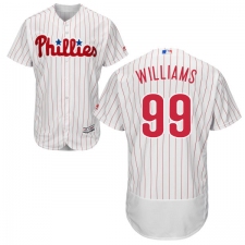 Men's Majestic Philadelphia Phillies #99 Mitch Williams White Home Flex Base Authentic Collection MLB Jersey