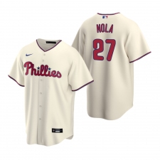 Men's Nike Philadelphia Phillies #27 Aaron Nola Cream Alternate Stitched Baseball Jersey