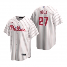 Men's Nike Philadelphia Phillies #27 Aaron Nola White Home Stitched Baseball Jersey