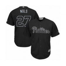 Men's Philadelphia Phillies #27 Aaron Nola  Nols  Authentic Black 2019 Players Weekend Baseball Jersey