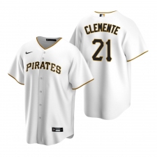 Men's Nike Pittsburgh Pirates #21 Roberto Clemente White Home Stitched Baseball Jersey