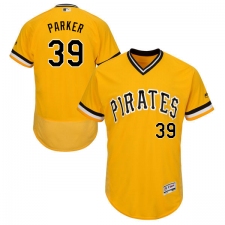 Men's Majestic Pittsburgh Pirates #39 Dave Parker Gold Alternate Flex Base Authentic Collection MLB Jersey