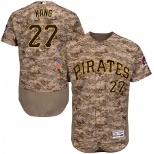 Men's Majestic Pittsburgh Pirates #27 Jung-ho Kang Camo Flexbase Authentic Collection MLB Jersey