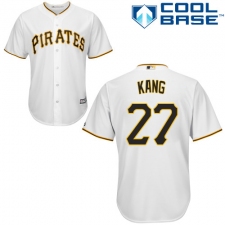 Youth Majestic Pittsburgh Pirates #27 Jung-ho Kang Authentic White Home Cool Base MLB Jersey