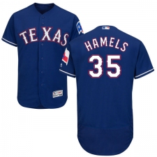 Men's Majestic Texas Rangers #35 Cole Hamels Royal Blue Alternate Flex Base Authentic Collection MLB Jersey