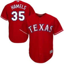 Youth Majestic Texas Rangers #35 Cole Hamels Authentic Red Alternate Cool Base MLB Jersey
