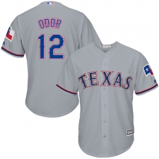 Youth Majestic Texas Rangers #12 Rougned Odor Authentic Grey Road Cool Base MLB Jersey