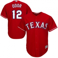 Youth Majestic Texas Rangers #12 Rougned Odor Authentic Red Alternate Cool Base MLB Jersey