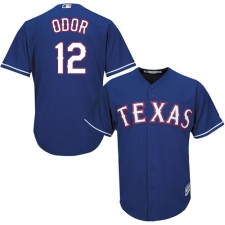 Youth Majestic Texas Rangers #12 Rougned Odor Authentic Royal Blue Alternate 2 Cool Base MLB Jersey