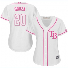 Women's Majestic Tampa Bay Rays #20 Steven Souza Authentic White Fashion Cool Base MLB Jersey