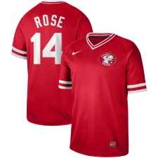 Men's Nike Cincinnati Reds #14 Pete Rose Nike Cooperstown Collection Legend V-Neck Jersey Red