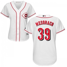Women's Majestic Cincinnati Reds #39 Devin Mesoraco Authentic White Home Cool Base MLB Jersey