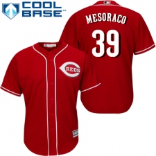 Youth Majestic Cincinnati Reds #39 Devin Mesoraco Authentic Red Alternate Cool Base MLB Jersey