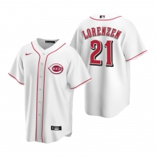 Men's Nike Cincinnati Reds #21 Michael Lorenzen White Home Stitched Baseball Jersey