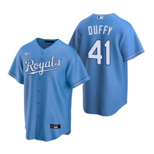 Men's Nike Kansas City Royals #41 Danny Duffy Light Blue Alternate Stitched Baseball Jersey