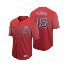 Women's Boston Red Sox #15 Dustin Pedroia Red Fade Nike Jersey