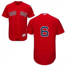 Men's Majestic Boston Red Sox #6 Johnny Pesky Red Alternate Flex Base Authentic Collection MLB Jersey