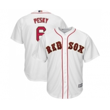 Youth Boston Red Sox #6 Johnny Pesky Authentic White 2019 Gold Program Cool Base Baseball Jersey