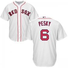 Youth Majestic Boston Red Sox #6 Johnny Pesky Replica White Home Cool Base MLB Jersey