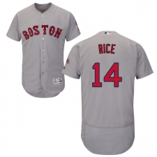 Men's Majestic Boston Red Sox #14 Jim Rice Grey Road Flex Base Authentic Collection MLB Jersey
