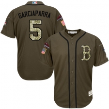 Men's Majestic Boston Red Sox #5 Nomar Garciaparra Authentic Green Salute to Service 2018 World Series Champions MLB Jersey
