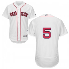 Men's Majestic Boston Red Sox #5 Nomar Garciaparra White Home Flex Base Authentic Collection MLB Jersey