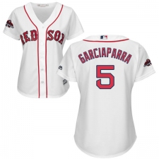 Women's Majestic Boston Red Sox #5 Nomar Garciaparra Authentic White Home 2018 World Series Champions MLB Jersey