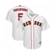 Youth Boston Red Sox #5 Nomar Garciaparra Authentic White 2019 Gold Program Cool Base Baseball Jersey