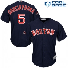Youth Majestic Boston Red Sox #5 Nomar Garciaparra Authentic Navy Blue Alternate Road Cool Base 2018 World Series Champions MLB Jersey