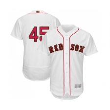 Men's Boston Red Sox #45 Pedro Martinez White 2019 Gold Program Flex Base Authentic Collection Baseball Jersey