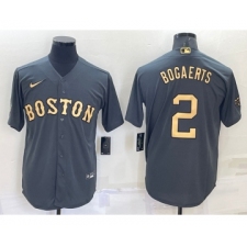 Men's Boston Red Sox #2 Xander Bogaerts Grey 2022 All Star Stitched Cool Base Nike Jersey