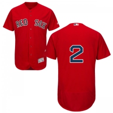 Men's Majestic Boston Red Sox #2 Xander Bogaerts Red Alternate Flex Base Authentic Collection MLB Jersey