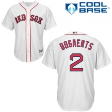 Youth Majestic Boston Red Sox #2 Xander Bogaerts Replica White Home Cool Base MLB Jersey
