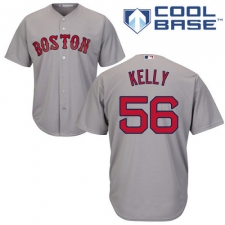 Men's Majestic Boston Red Sox #56 Joe Kelly Replica Grey Road Cool Base MLB Jersey