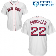 Youth Majestic Boston Red Sox #22 Rick Porcello Replica White Home Cool Base MLB Jersey