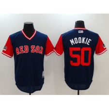 Men's Boston Red Sox #50 Mookie Betts Mookie Navy Players Weekend Team Jersey
