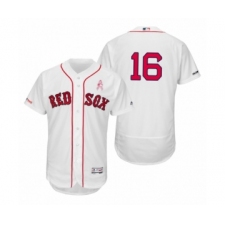Men's Andrew Benintendi Boston Red Sox #16 White 2019 Mothers Day flex base Jersey