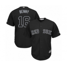 Men's Boston Red Sox #16 Andrew Benintendi  Benny Authentic Black 2019 Players Weekend Baseball Jersey