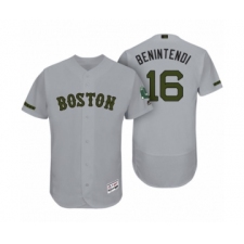 Men's Boston Red Sox #16 Andrew Benintendi Gray 2017 Memorial Day Collection Flexbase Jersey
