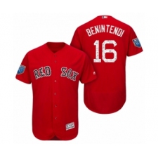 Men's Scarlet Boston Red Sox #16 Andrew Benintendi 2018 Spring Training Flex Base Jersey