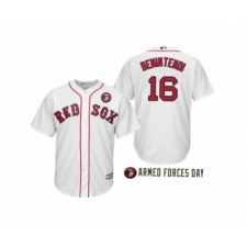 Women's Boston Red Sox  2019 Armed Forces Day Andrew Benintendi #16 Andrew Benintendi White Jersey