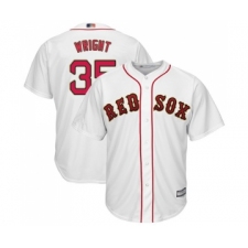 Youth Boston Red Sox #35 Steven Wright Authentic White 2019 Gold Program Cool Base Baseball Jersey