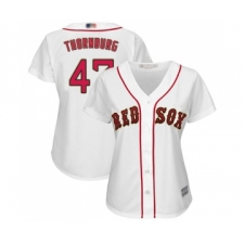 Women's Boston Red Sox #47 Tyler Thornburg Authentic White 2019 Gold Program Cool Base Baseball Jersey
