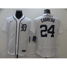 Men's Nike Detroit Tigers #24 Miguel Cabrera White Home Stitched Jersey