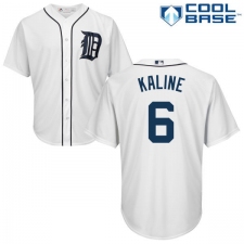 Youth Majestic Detroit Tigers #6 Al Kaline Authentic White Home Cool Base MLB Jersey
